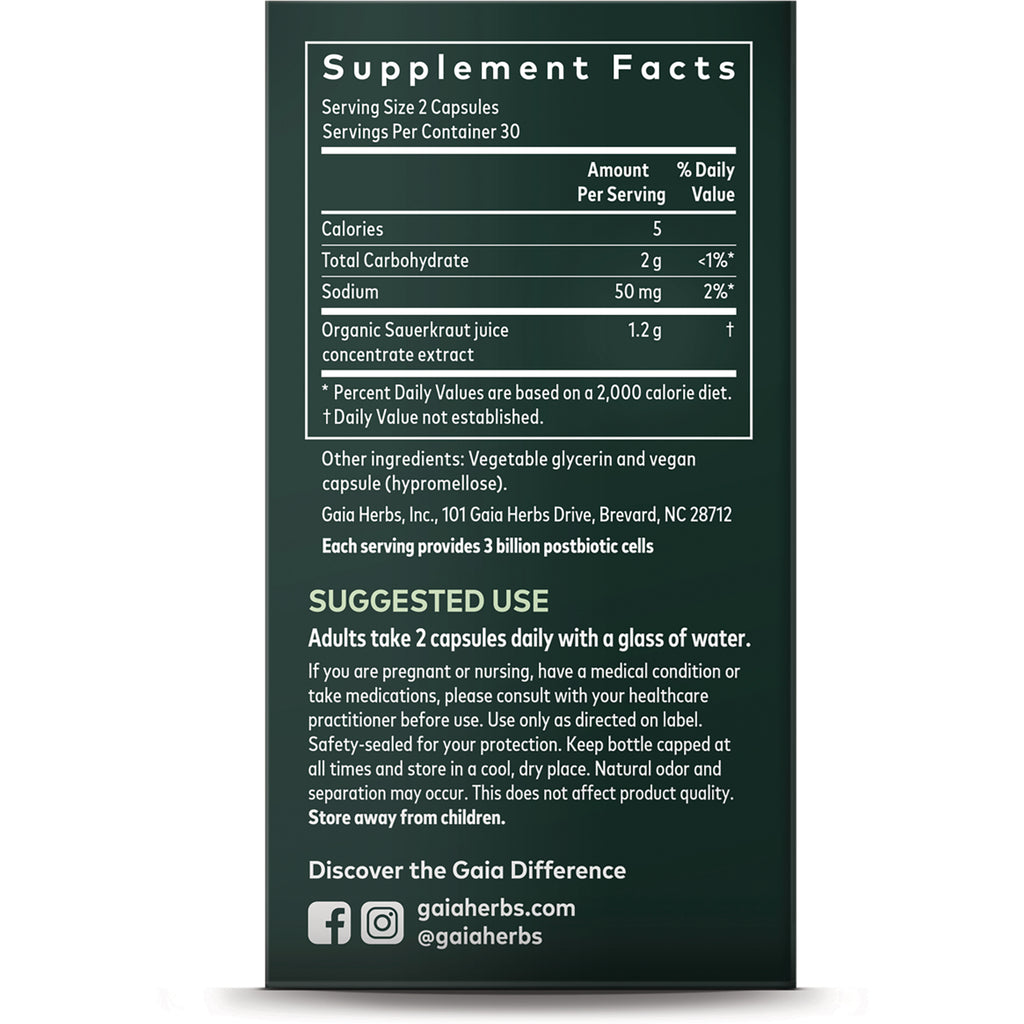 GH156 | Back label with Supplement Facts, ingredients, suggested use and company contact info - Thumbnail