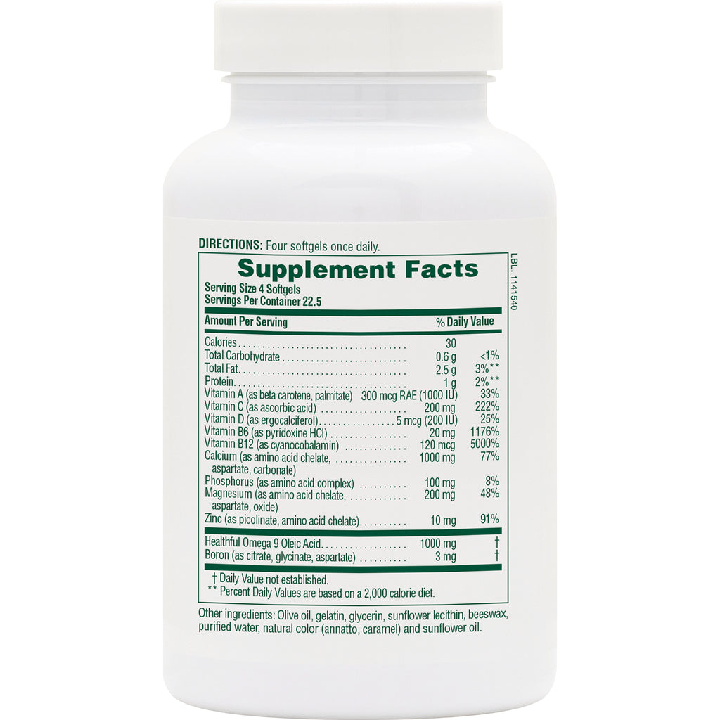 NTP133 | Back label showing Supplement Facts panel and ingredient list on white bottle - Thumbnail