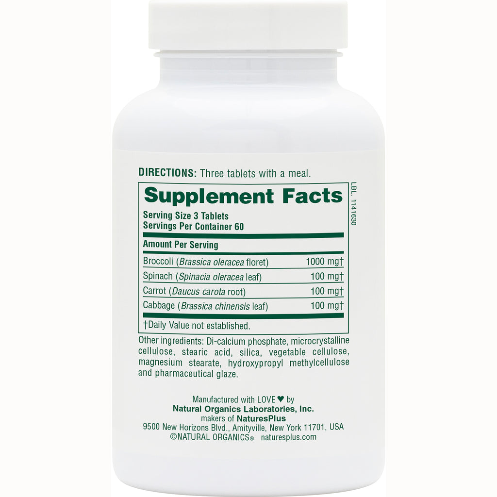 NTP172 | Back label with Supplement Facts showing serving size 3 tablets, ingredient list and manufacturer info - Thumbnail
