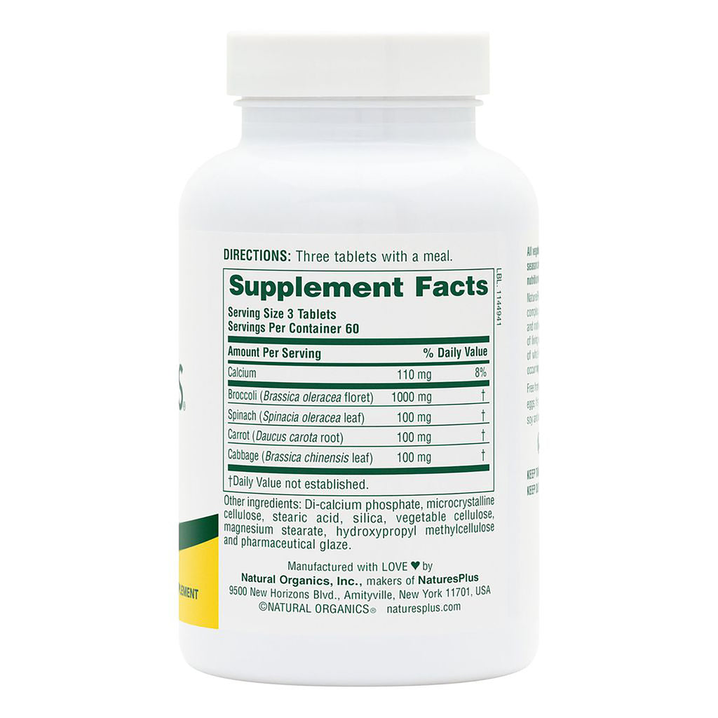 NTP172 | Back label with Supplement Facts showing serving size 3 tablets, ingredient list and manufacturer info - Thumbnail