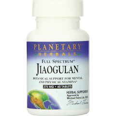 PF117 | White Planetary Herbals bottle labeled JIAOGULAN full spectrum, 375 mg 60 tablets