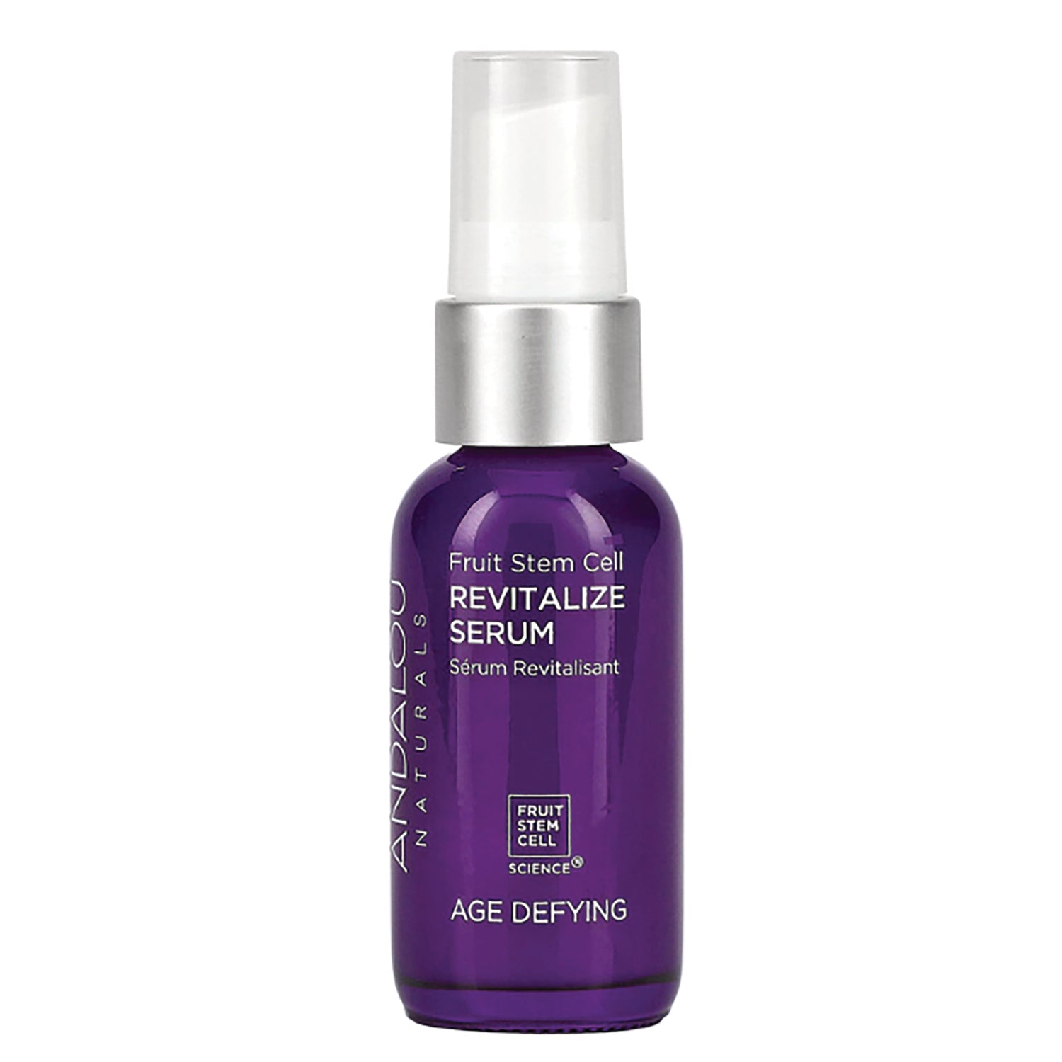 ADN006 | Purple spray bottle of Revitalize Serum, Age Defying, Andalou Naturals