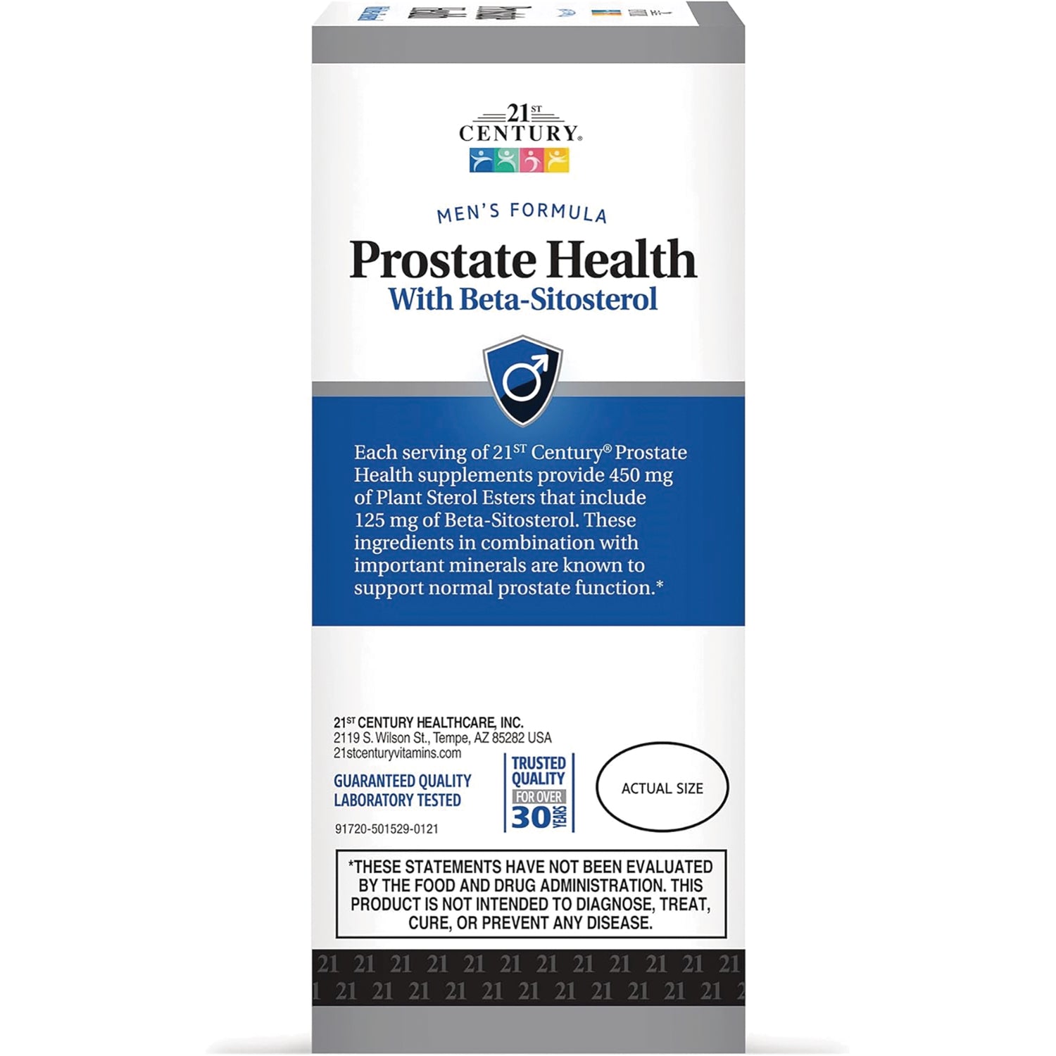 CNT290 | Prostate Health box showing product name Prostate Health with Beta-Sitosterol and ingredient serving information