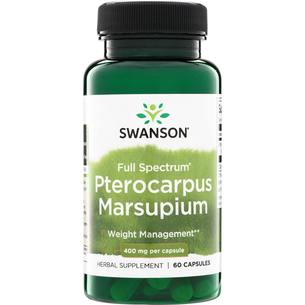 SW1630 | Swanson Full Spectrum Pterocarpus Marsupium, 400 mg per capsule, 60 capsules - Thumbnail
