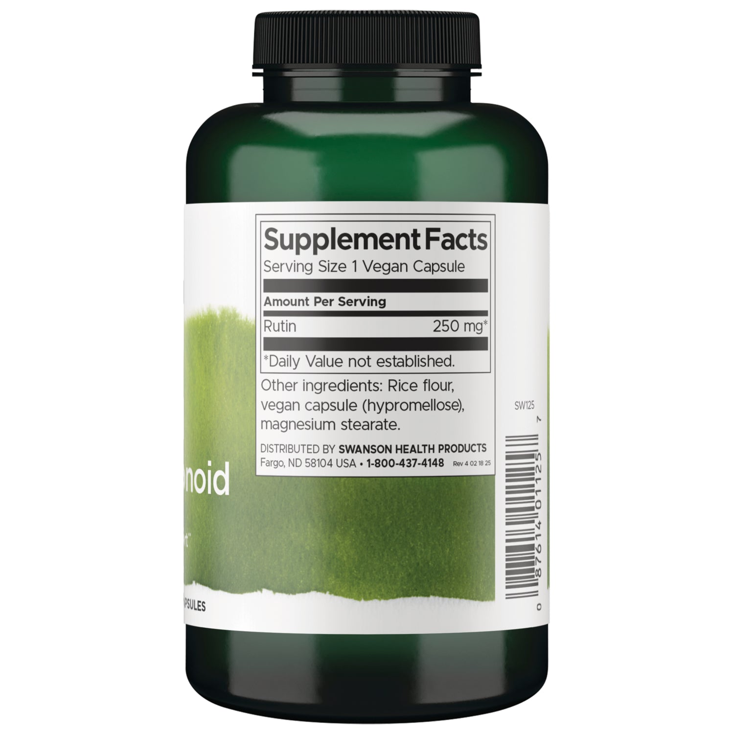 SW125 | Capsule shown against cm and inch rulers for size