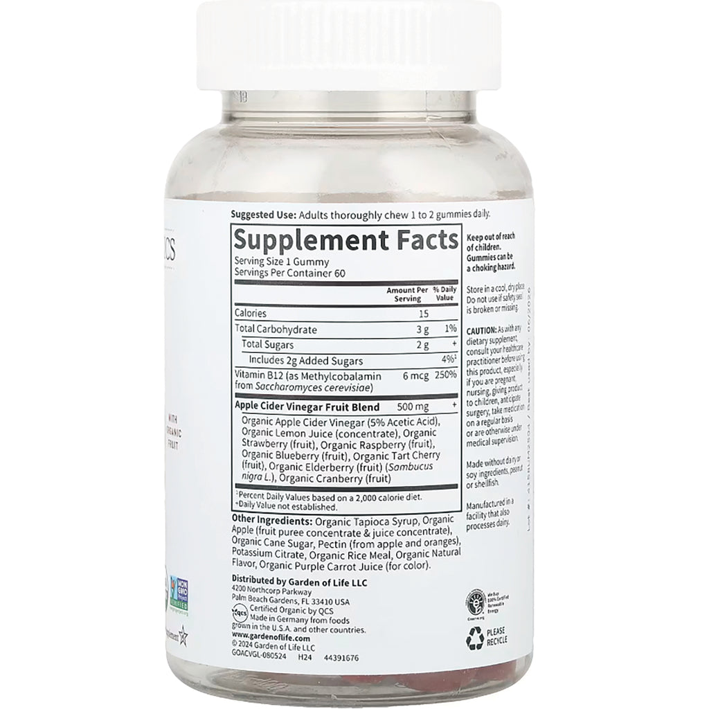 GLF343 | back of clear supplement bottle showing Supplement Facts label and ingredient panel - Thumbnail