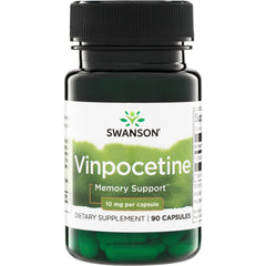 SW1733 | Swanson Vinpocetine Memory Support, 10 mg per capsule, 90 capsules bottle front