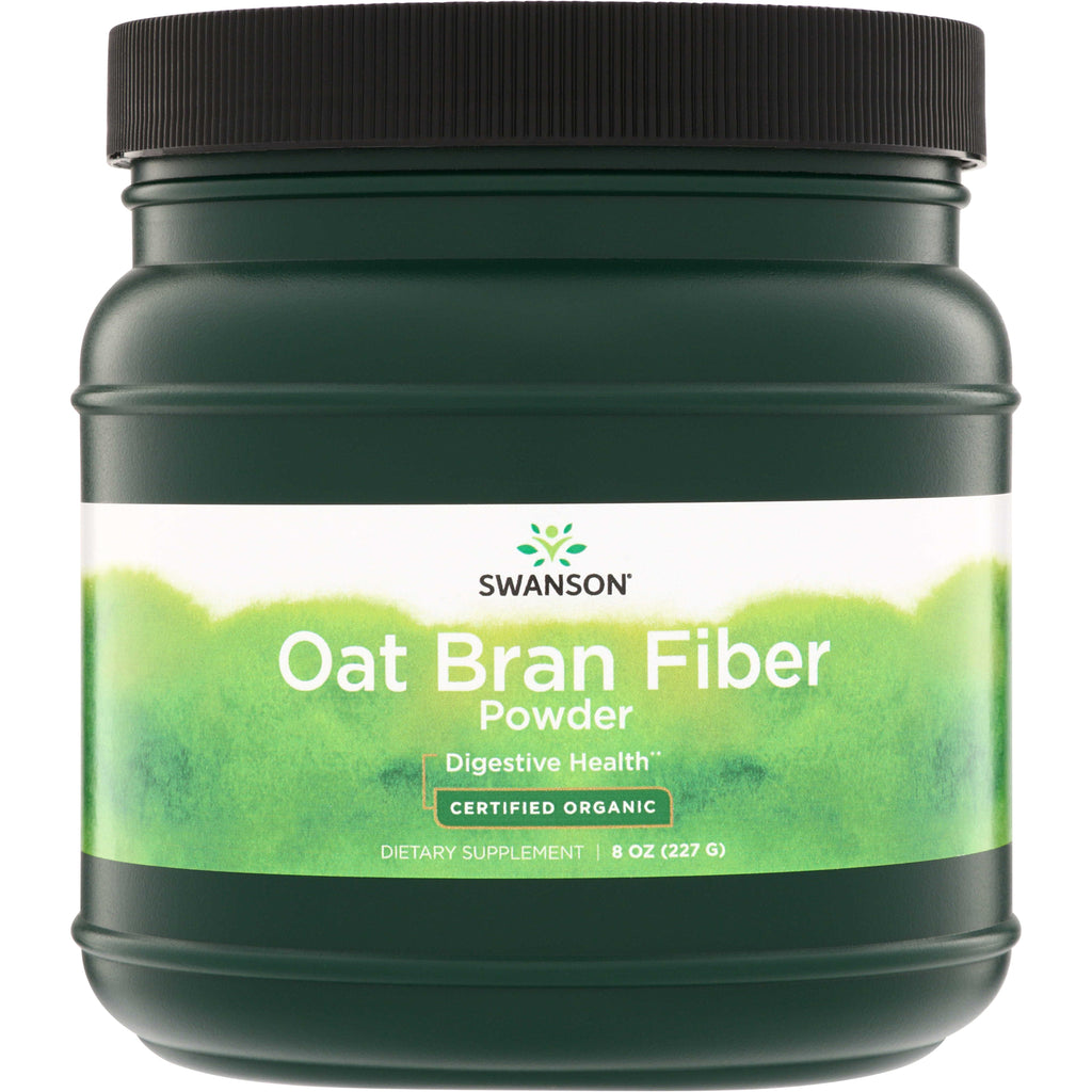 SWF106 | Swanson Oat Bran Fiber Powder, Certified Organic, Digestive Health, 8 oz - Thumbnail