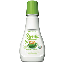 STV028 | Stevita Naturals Organic Stevia liquid sweetener bottle, Fair-Trade, USDA Organic, Non-GMO, 1.35 oz (40 ml)