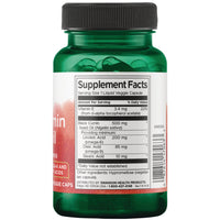 SWE063 | Back of bottle showing Supplement Facts for Black Cumin Seed Oil and barcode