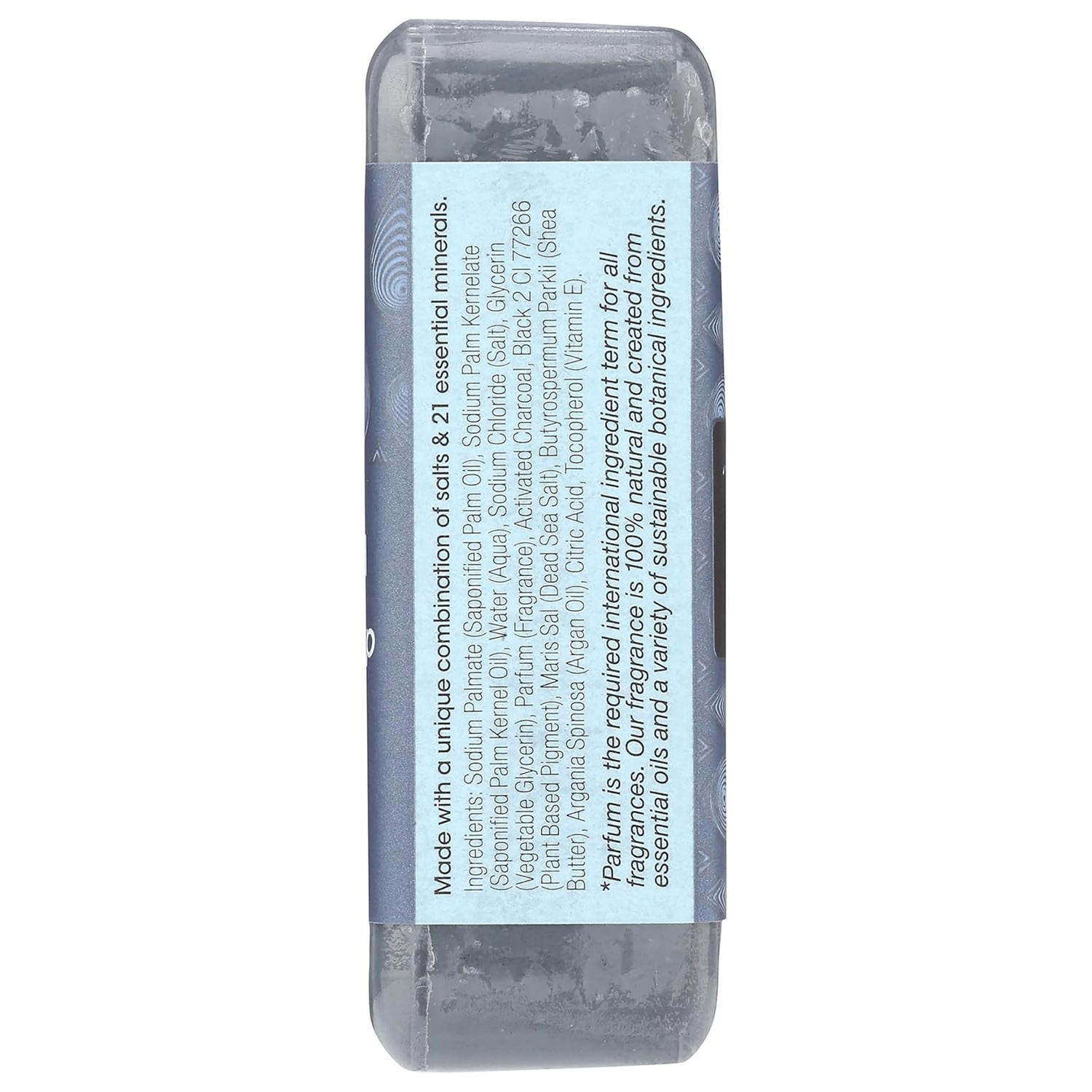 OWN029 | Back label of a soap bar listing ingredients and fragrance information