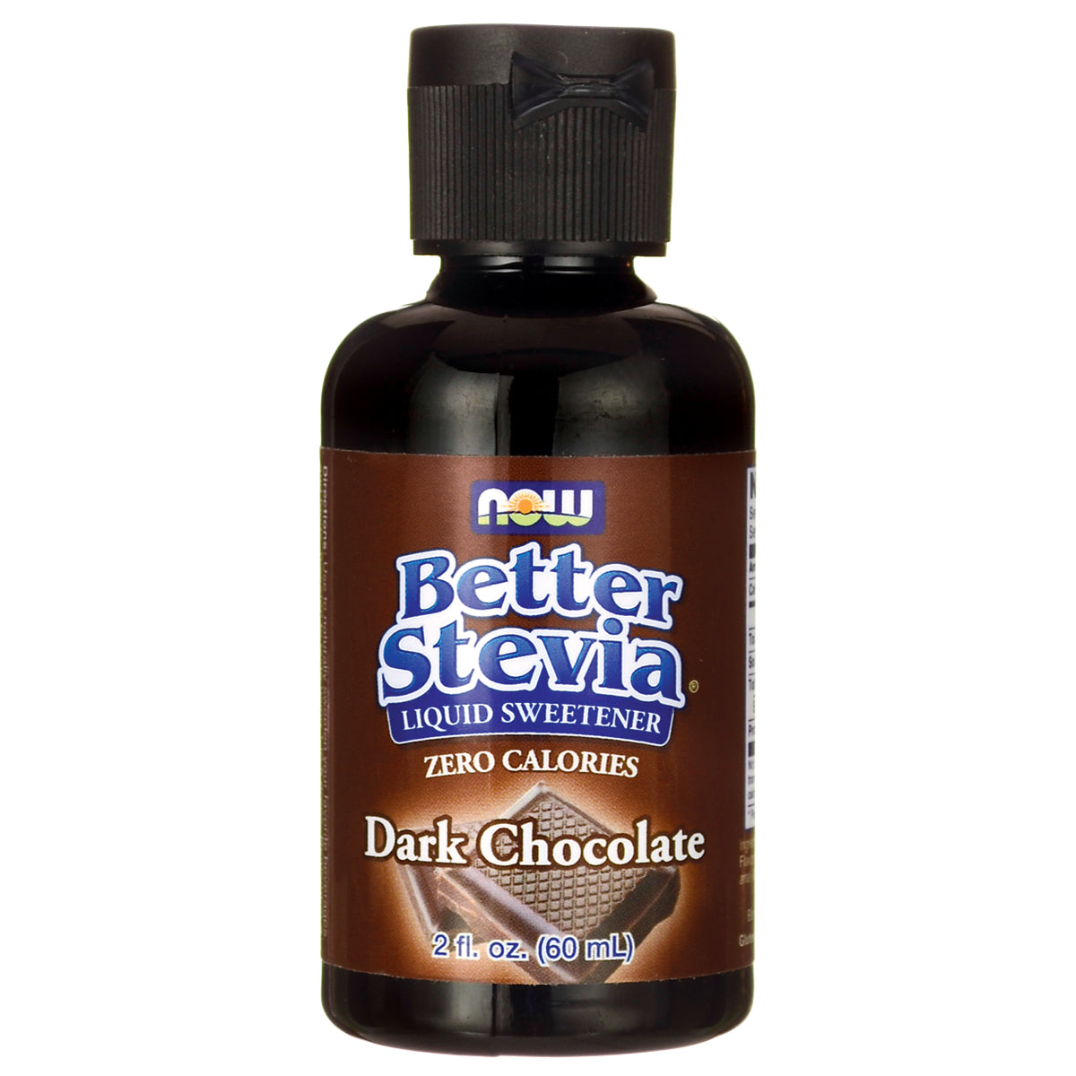 NWF952 | Better Stevia liquid sweetener, dark chocolate flavor, 2 fl oz front view