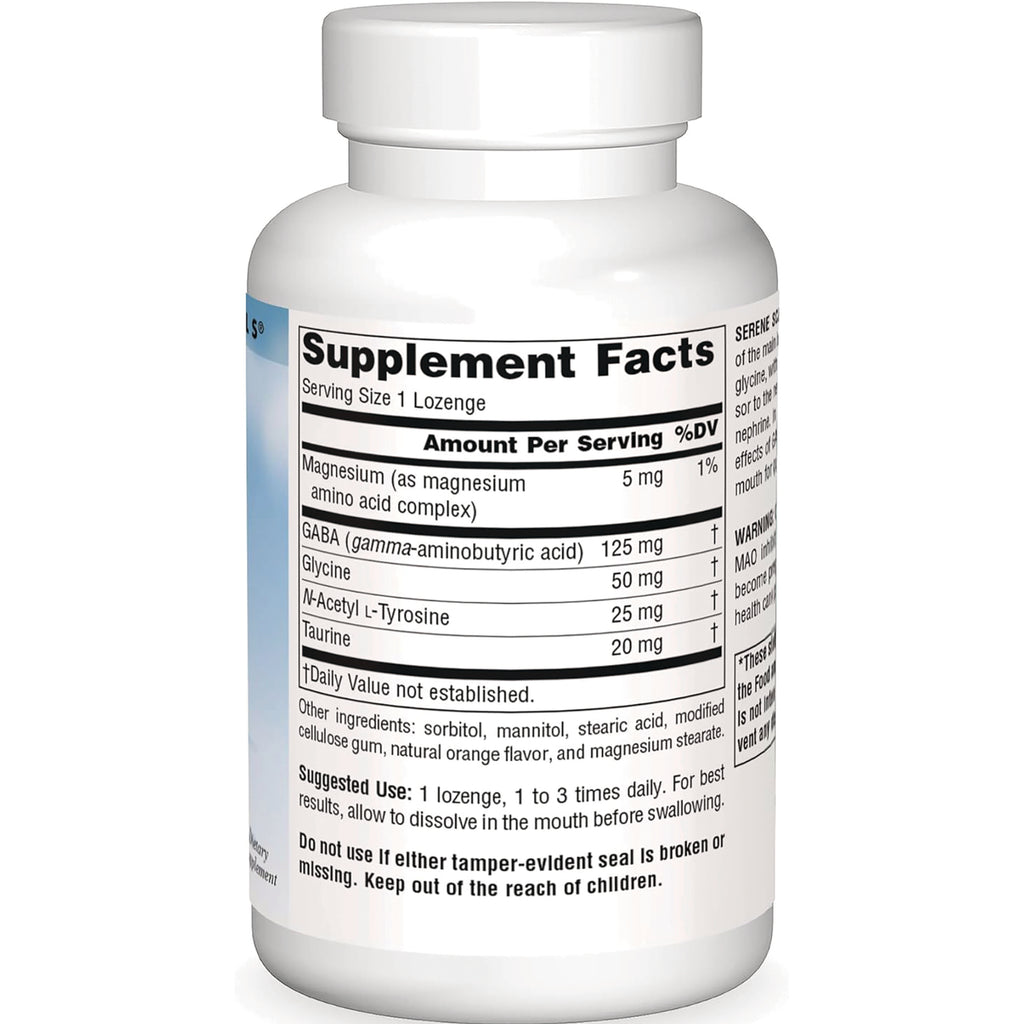 SN483 | Back label with Supplement Facts panel and suggested use for lozenge supplement - Thumbnail