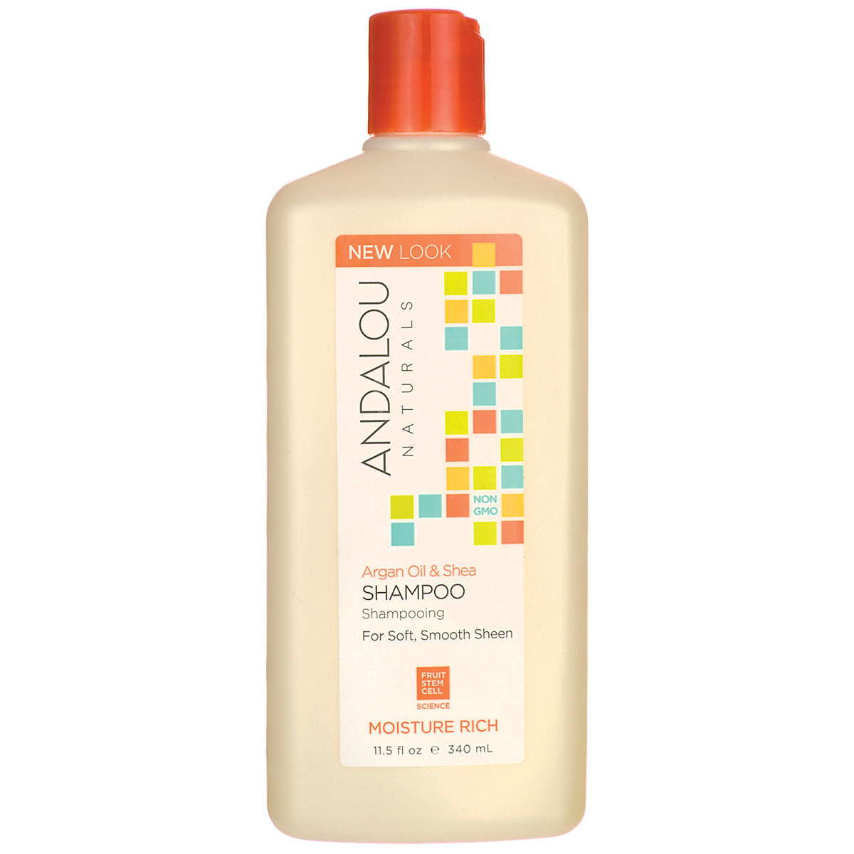 ADN014 | Andalou Naturals Argan Oil & Shea Shampoo, Moisture Rich, 11.5 fl oz (340 mL), New Look