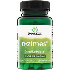 SWU502 | Swanson n-zimes Digestive Health featuring CereCalase, 90 veggie caps bottle