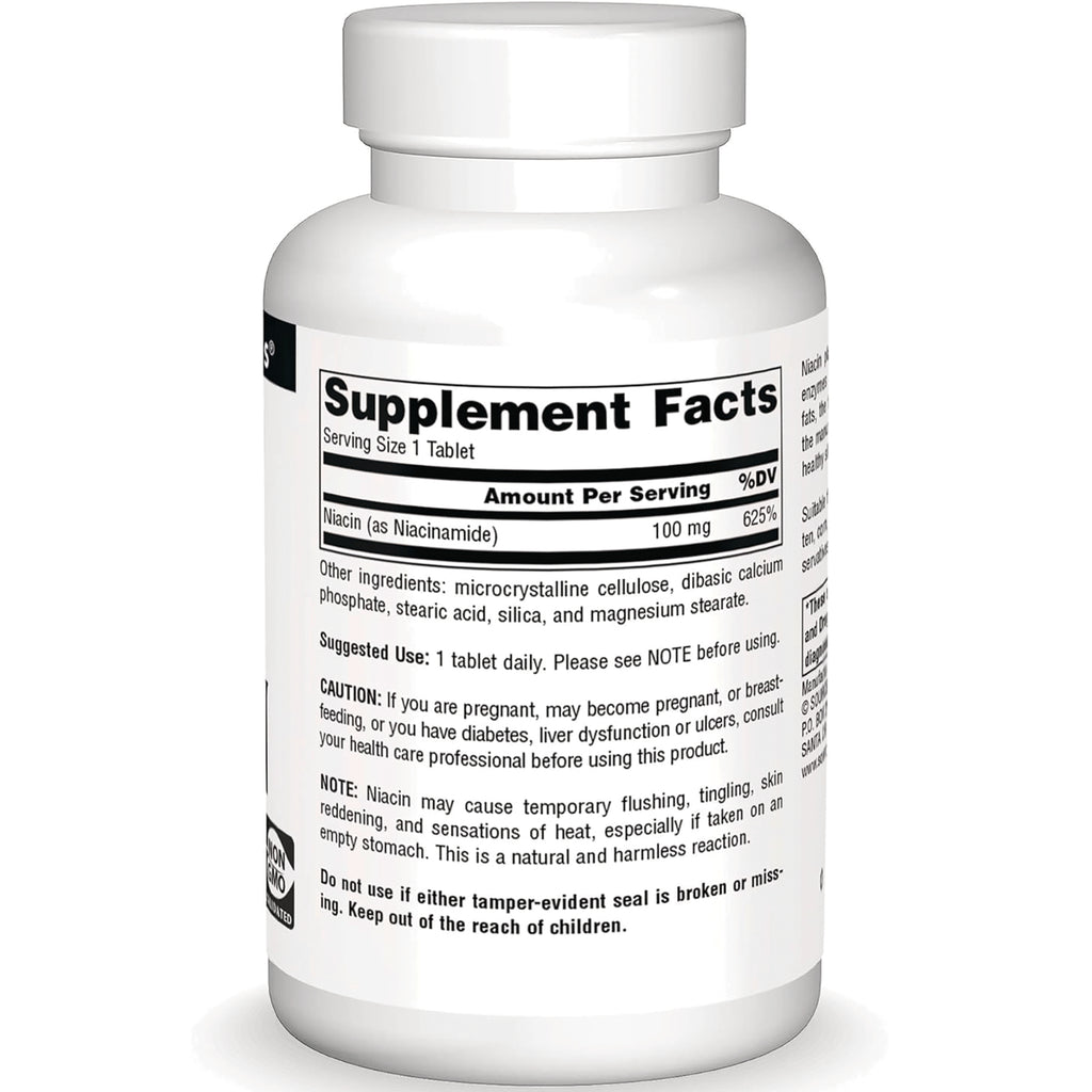 SN701 | Back label with Supplement Facts panel for niacin (as niacinamide) 100 mg and other ingredients - Thumbnail