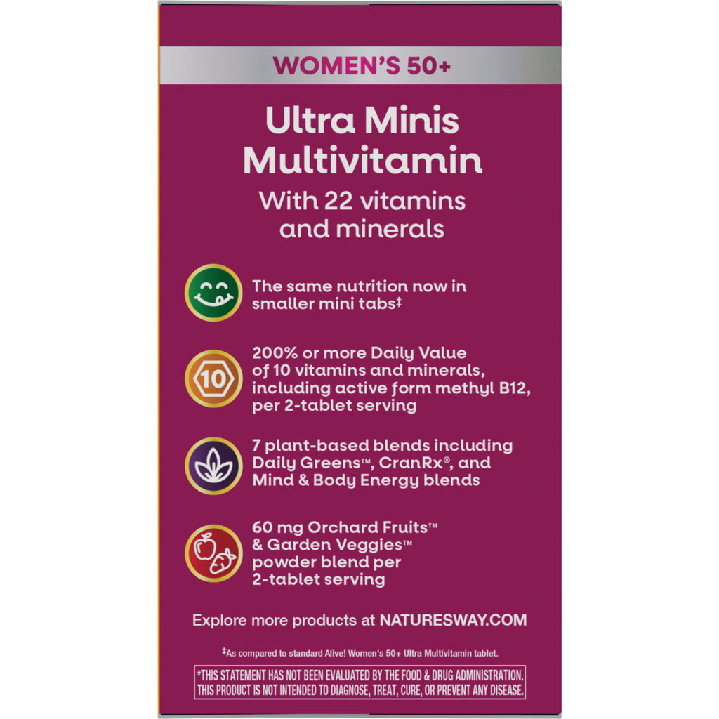 NW1077 | Women’s 50+ Ultra Minis Multivitamin box front with 22 vitamins and minerals - Thumbnail
