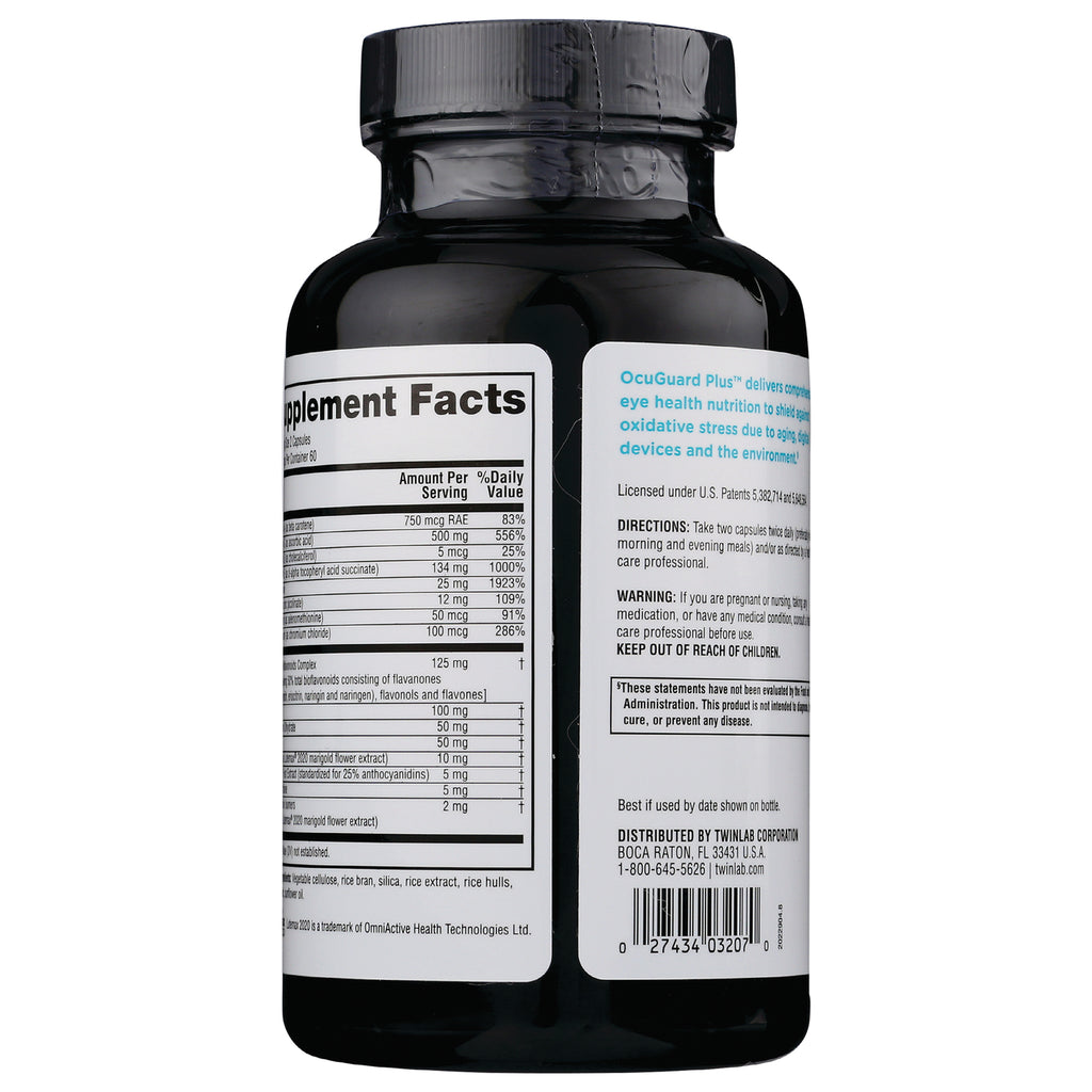 TL884 | Back of supplement bottle with Supplement Facts, directions, warnings, and barcode - Thumbnail