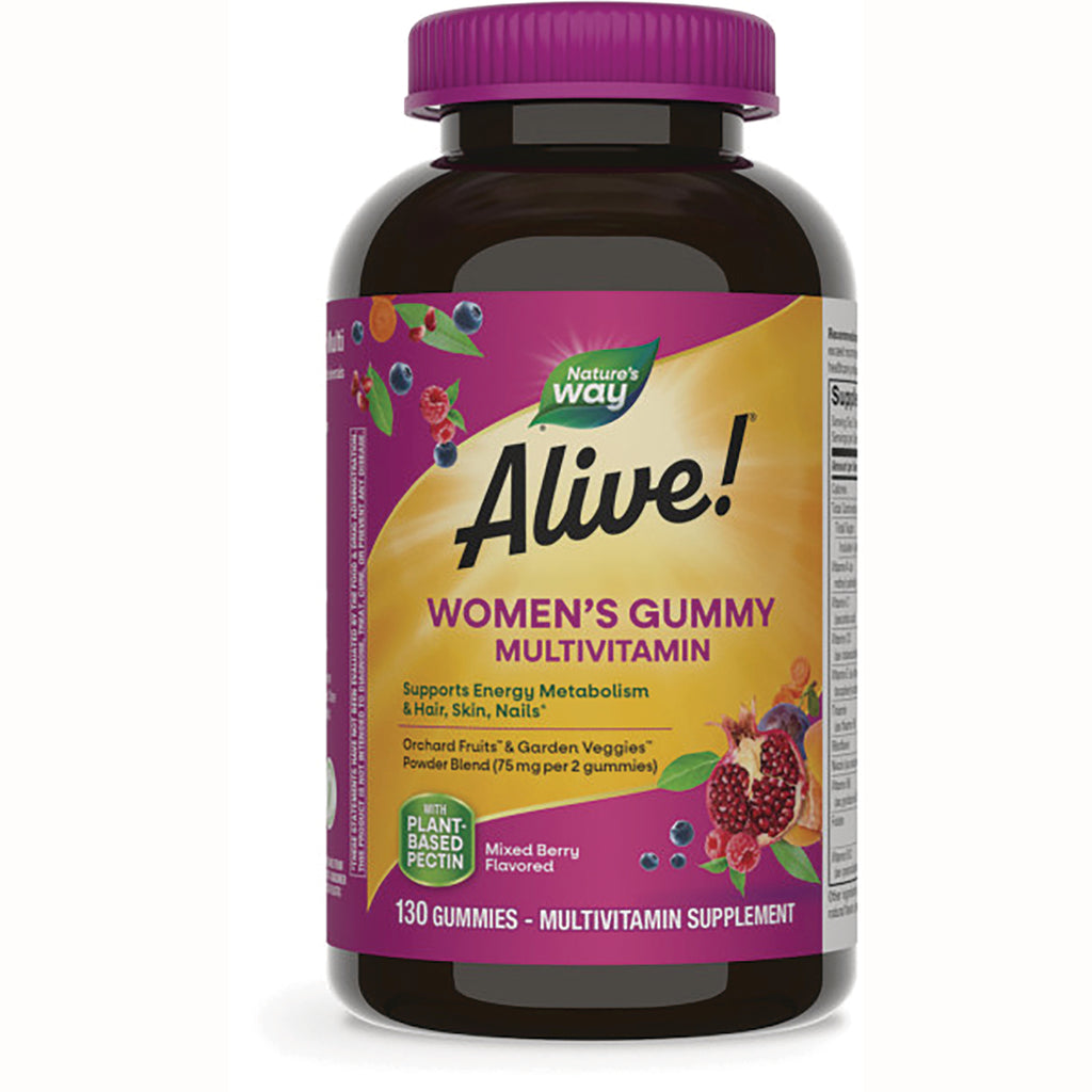 NW974 | Alive! Women's Gummy Multivitamin bottle, mixed berry flavor, 130 gummies - Thumbnail