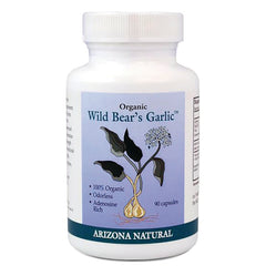 AN032 | Arizona Natural Organic Wild Bear's Garlic, 90 capsules, 100% organic, odorless, adenosine rich