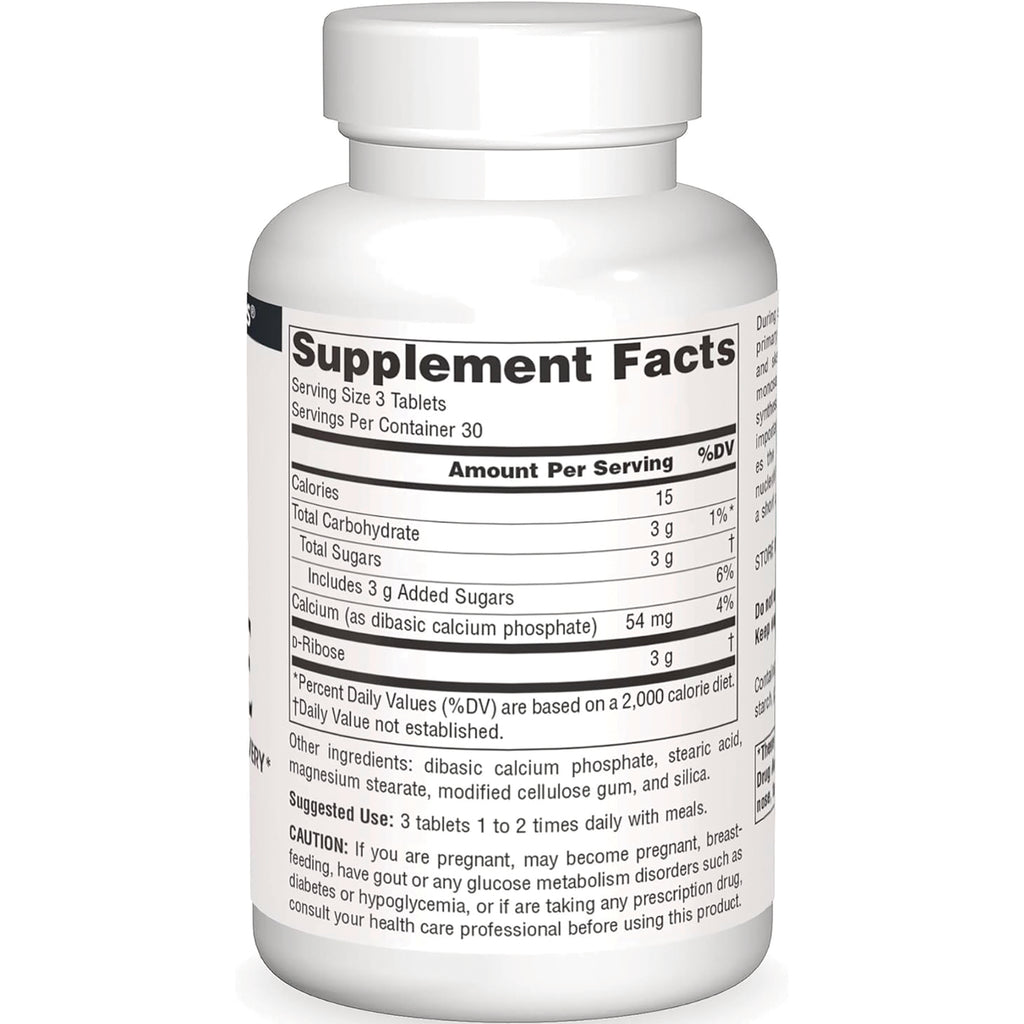 SN197 | Back label with Supplement Facts panel, serving size 3 tablets, 30 servings per container - Thumbnail