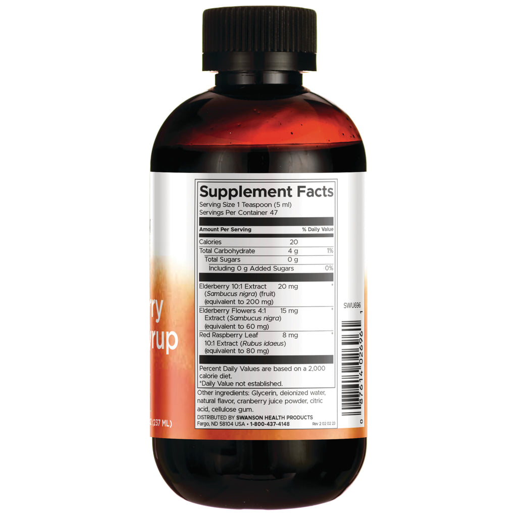 SWU696 | Back label with supplement facts and serving information - Thumbnail