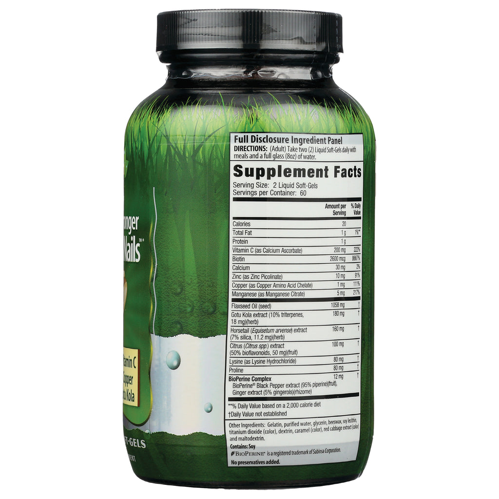 IR112 | back label showing Supplement Facts panel and ingredient list on green supplement bottle - Thumbnail