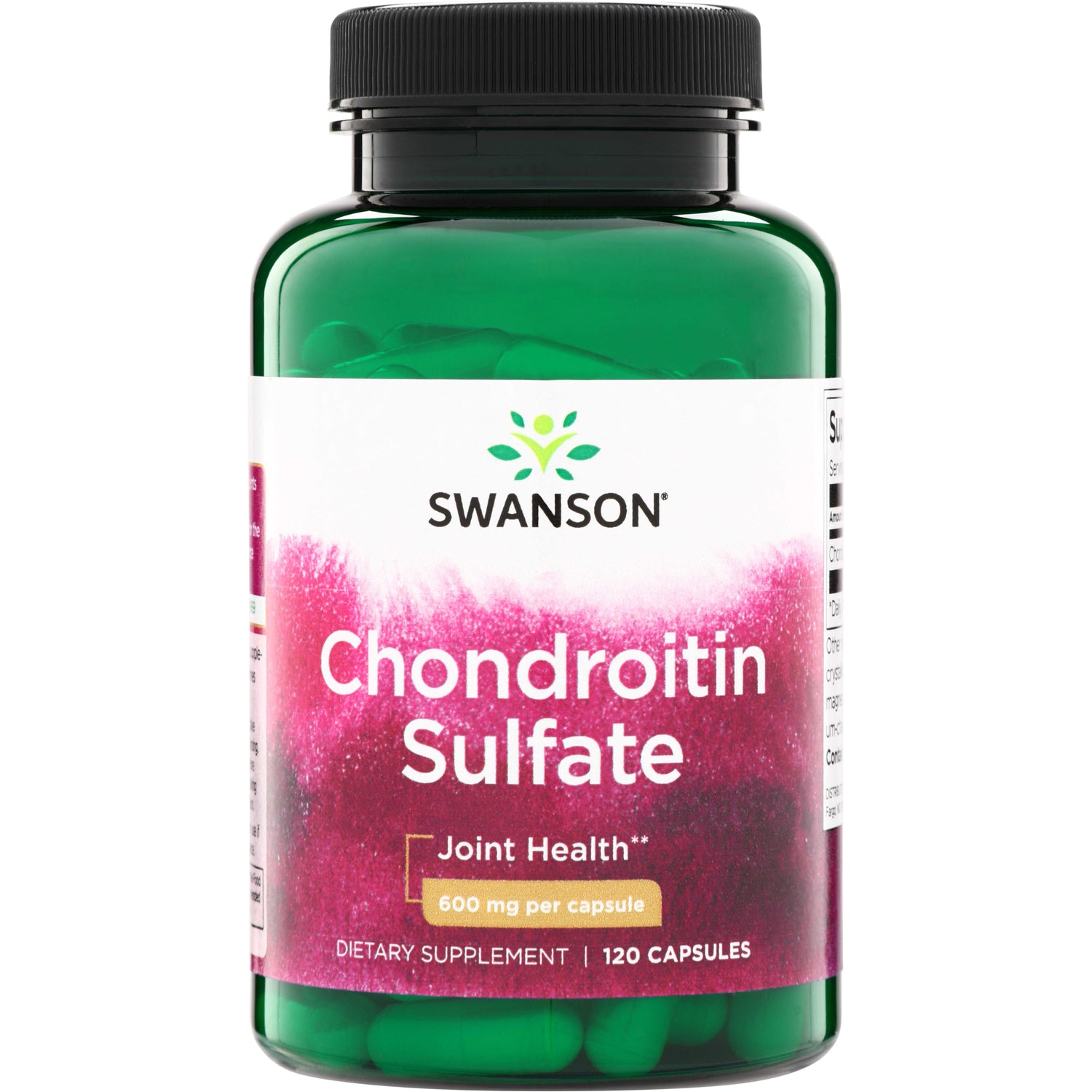 SW1930 | Swanson Chondroitin Sulfate, 600 mg per capsule, 120 capsules, front label 'Joint Health'