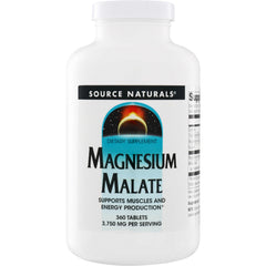 SN248 | Source Naturals Magnesium Malate dietary supplement, 360 tablets, 3,750 mg per serving