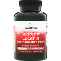 SW1703 | Swanson Supreme Lecithin with Phosphatidylcholine, Heart and Brain Health, 300 softgels