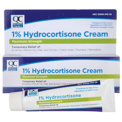 QCH046 | 1% Hydrocortisone Cream maximum strength tube and box labeled QUALITY CHOICE