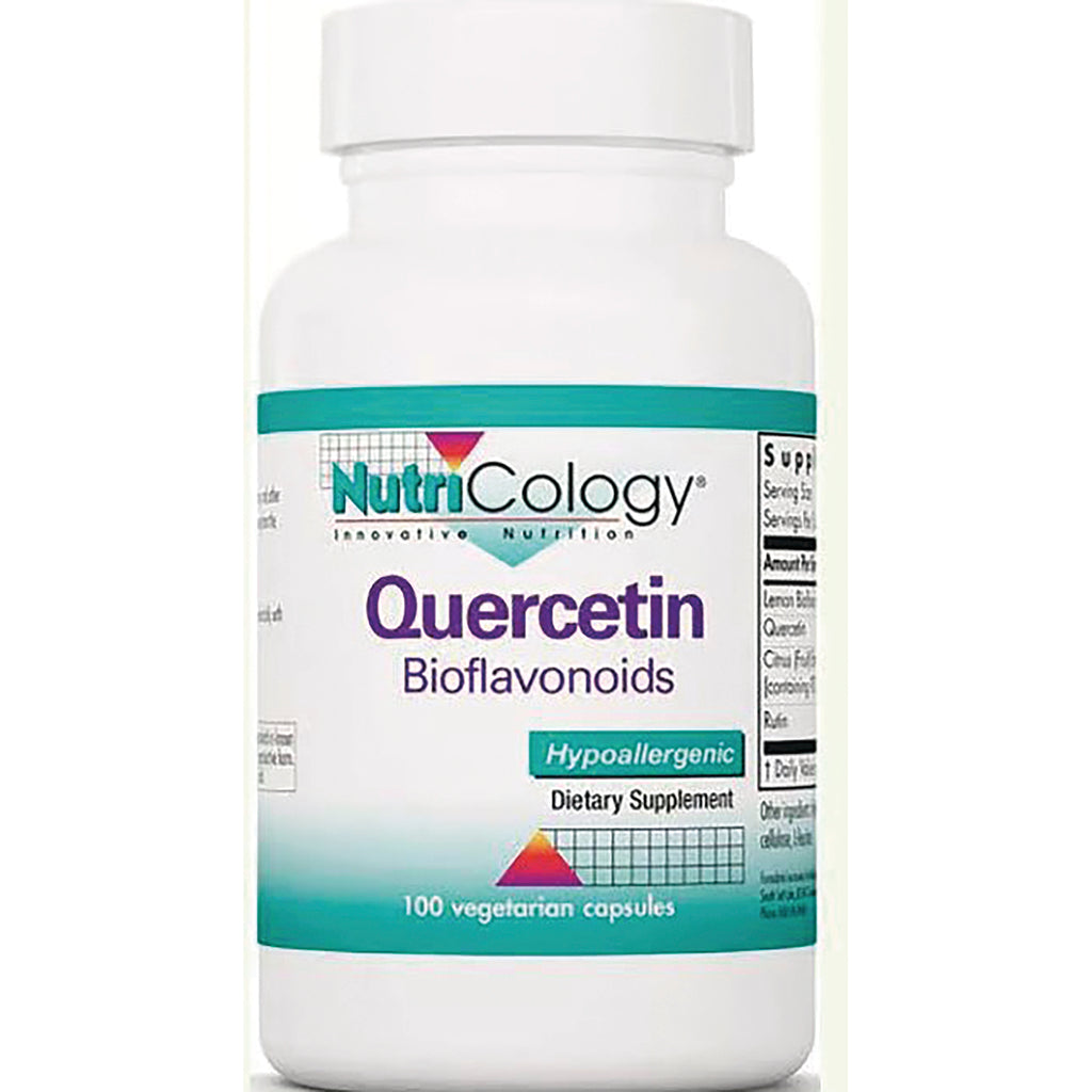 NCL062 | NutriCology Quercetin bioflavonoids dietary supplement bottle, hypoallergenic, 100 vegetarian capsules - Thumbnail
