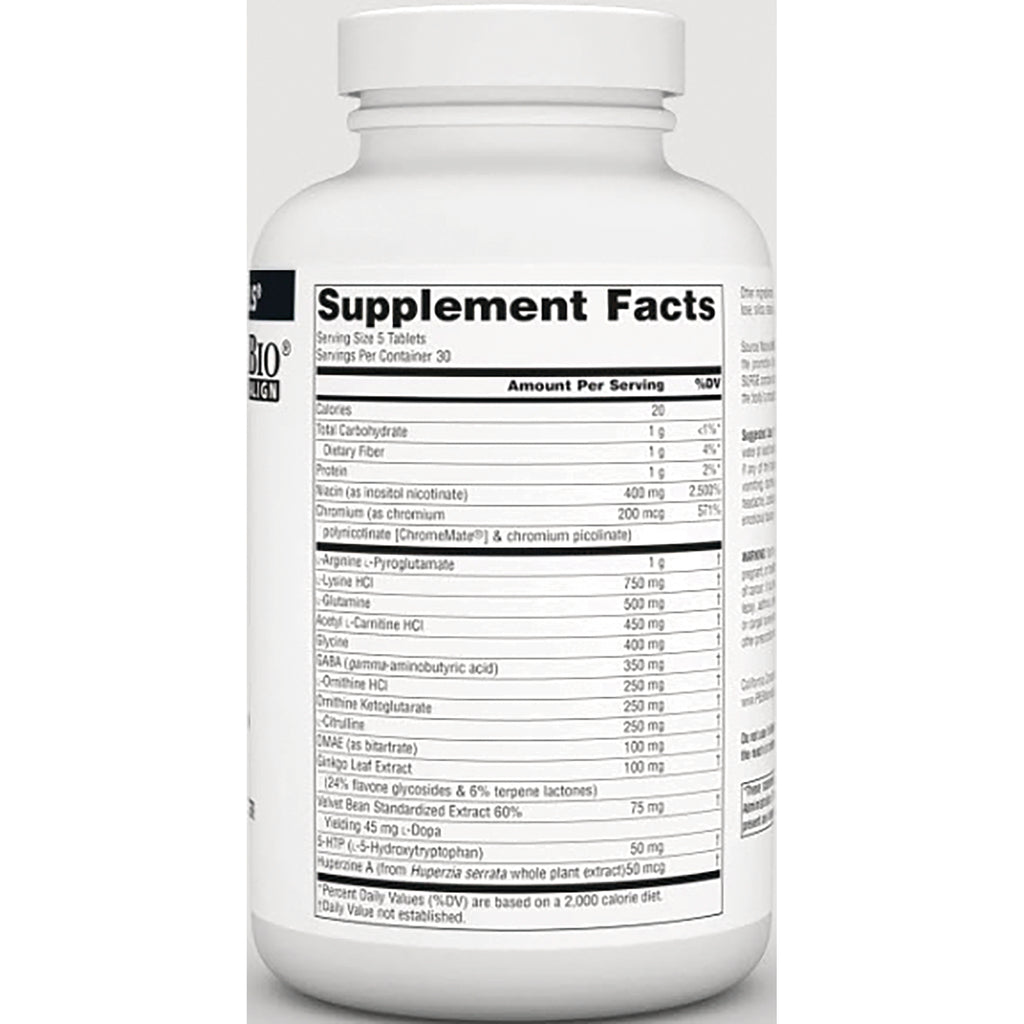 SN836 | Back label showing Supplement Facts panel on bottle - Thumbnail