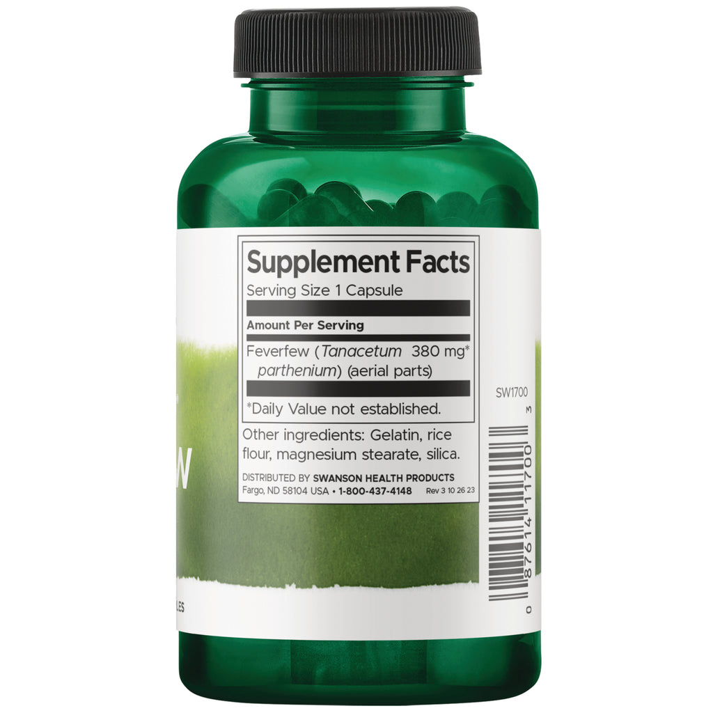 SW1700 | Back label with Supplement Facts panel and serving information - Thumbnail