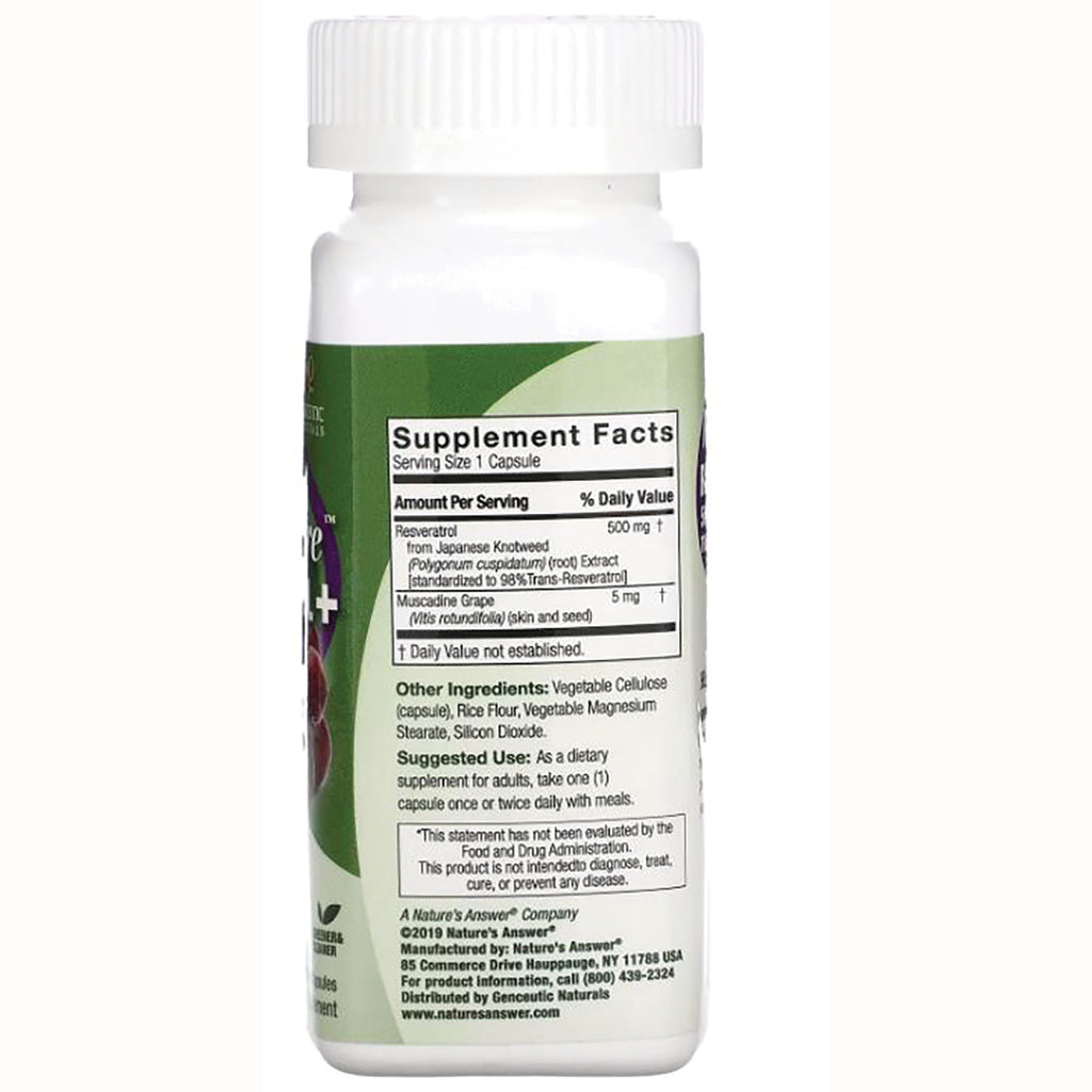 GNN017 | Back of white supplement bottle showing Supplement Facts panel, ingredient list and suggested use text - Thumbnail