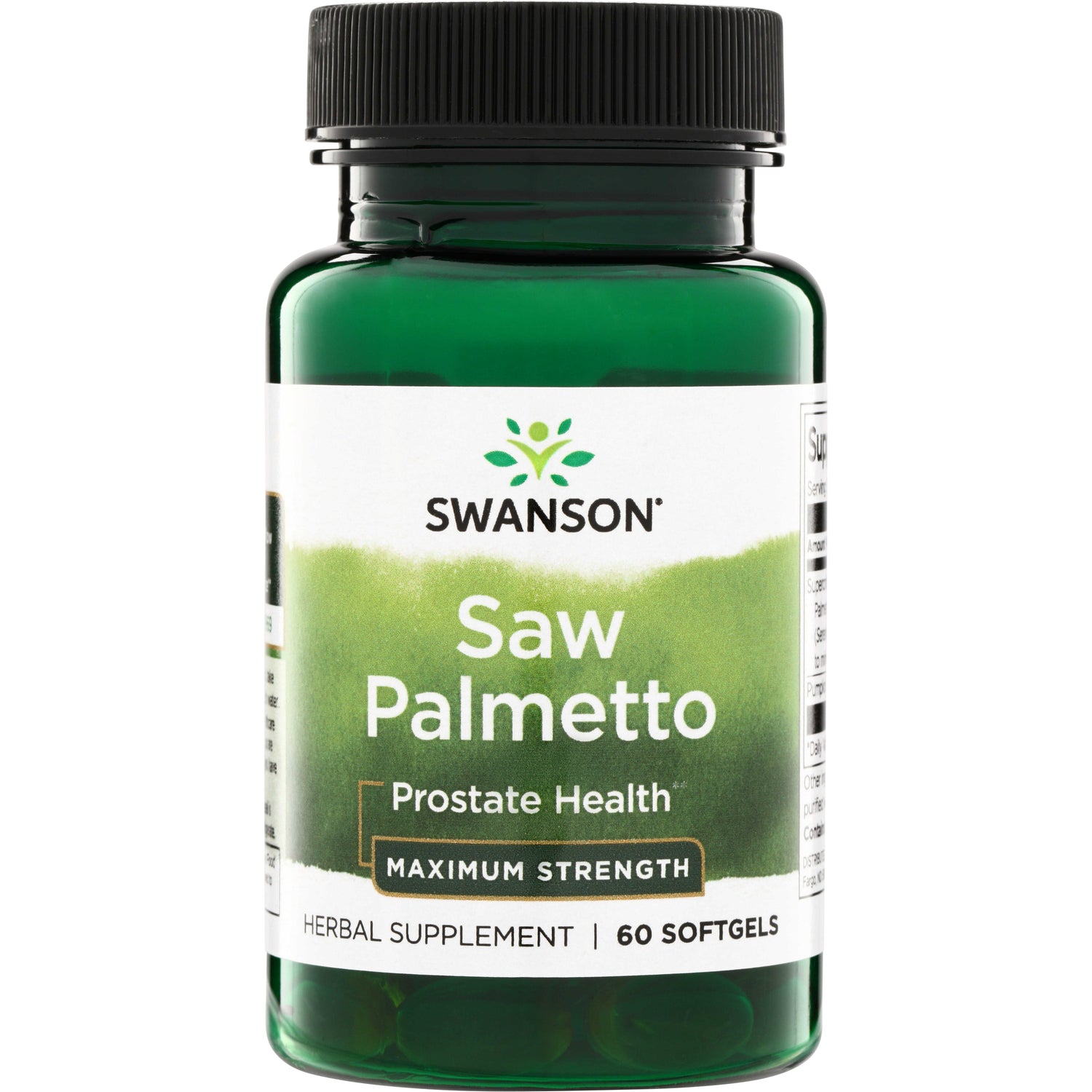 SWH221 | Swanson Saw Palmetto Prostate Health Maximum Strength, 60 Softgels bottle
