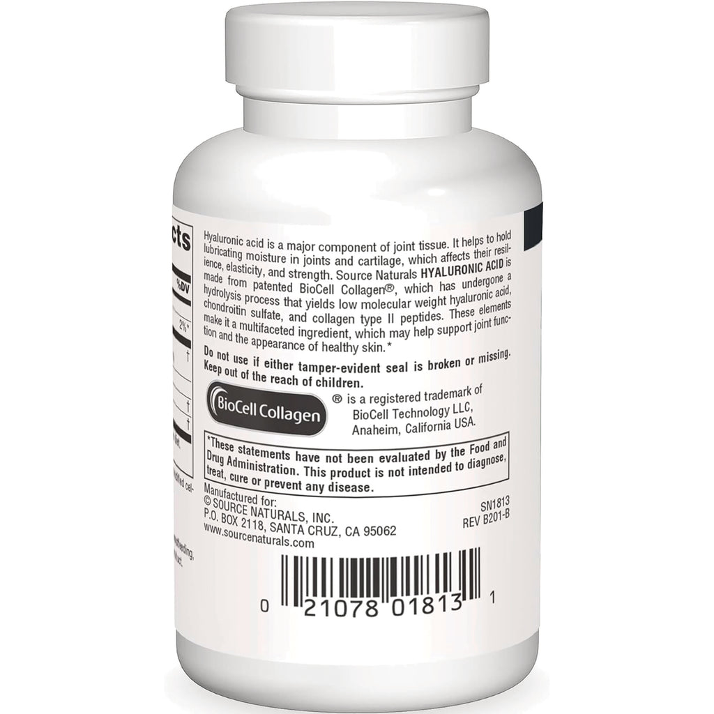 SN740 | Back label with BioCell Collagen info, warnings, and barcode - Thumbnail