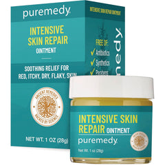 PRD005 | Puremedy Intensive Skin Repair ointment jar and box, 1 oz teal packaging