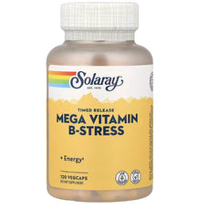 SLR440 | Solaray Timed Release Mega Vitamin B-Stress + Energy, 120 vegcaps