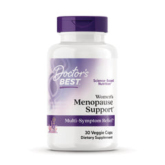 DB305 | Doctor's Best Women's Menopause Support bottle labeled Multi-Symptom Relief 30 Veggie Caps dietary supplement