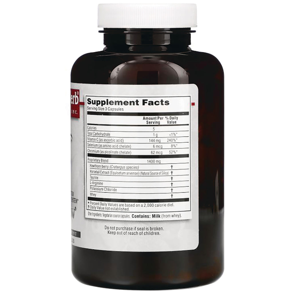 KRG003 | Back label showing Supplement Facts and ingredients panel on brown supplement bottle - Thumbnail