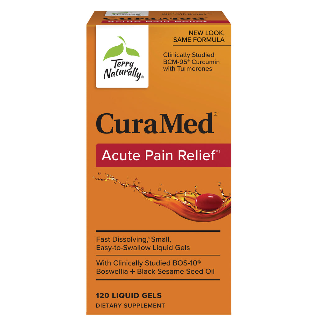 EUR071 | CuraMed Acute Pain Relief box with Terry Naturally logo, 120 liquid gels - Thumbnail