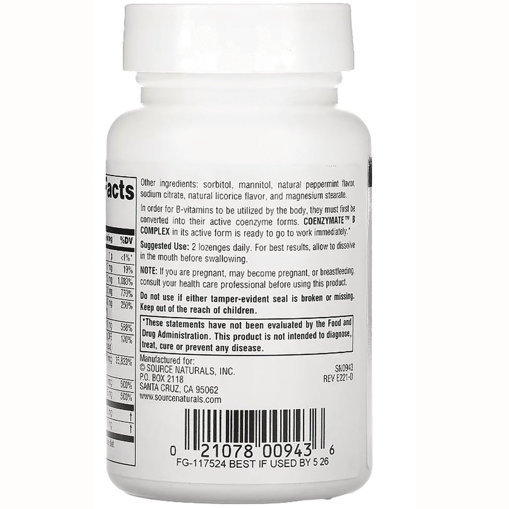 SN591 | Supplement bottle back label with ingredients, suggested use, warnings, and barcode - Thumbnail