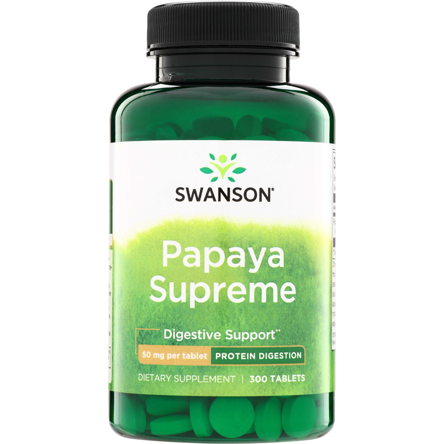 SW279 | Swanson Papaya Supreme tablets, Digestive Support, 50 mg per tablet, Protein Digestion, 300 tablets