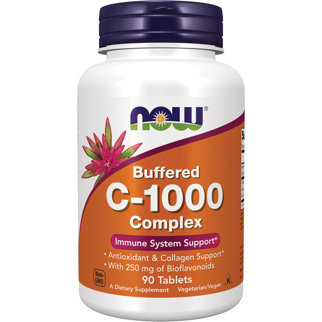 NWF659 | White bottle showing front label Buffered C-1000 Complex immune support supplement, 90 tablets - Thumbnail