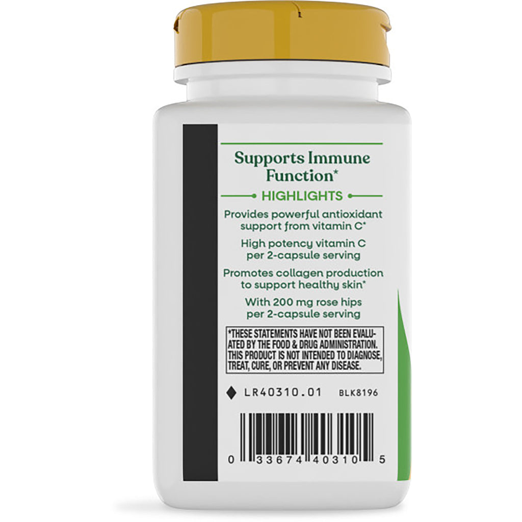 NW750 | Back of white supplement bottle with yellow cap showing warnings, gluten free claim, recycling and company info - Thumbnail