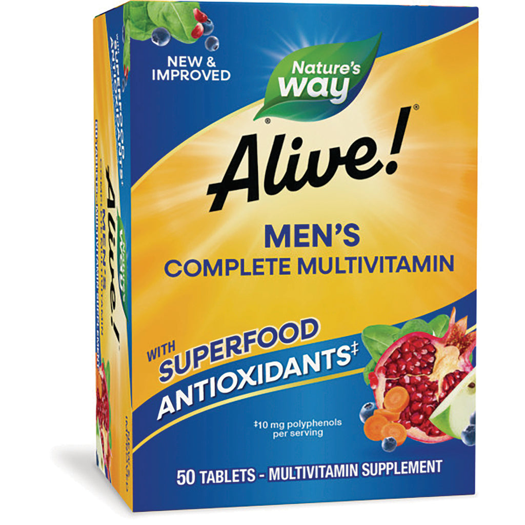 NW1012 | Nature's Way Alive! men's complete multivitamin box labeled Superfood Antioxidants, 50 tablets - Thumbnail