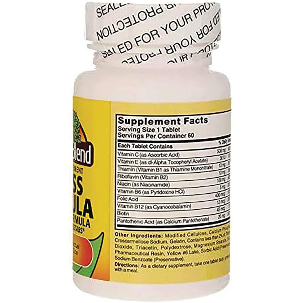 NAB111 | bottle back showing Supplement Facts panel and ingredients on yellow supplement label - Thumbnail