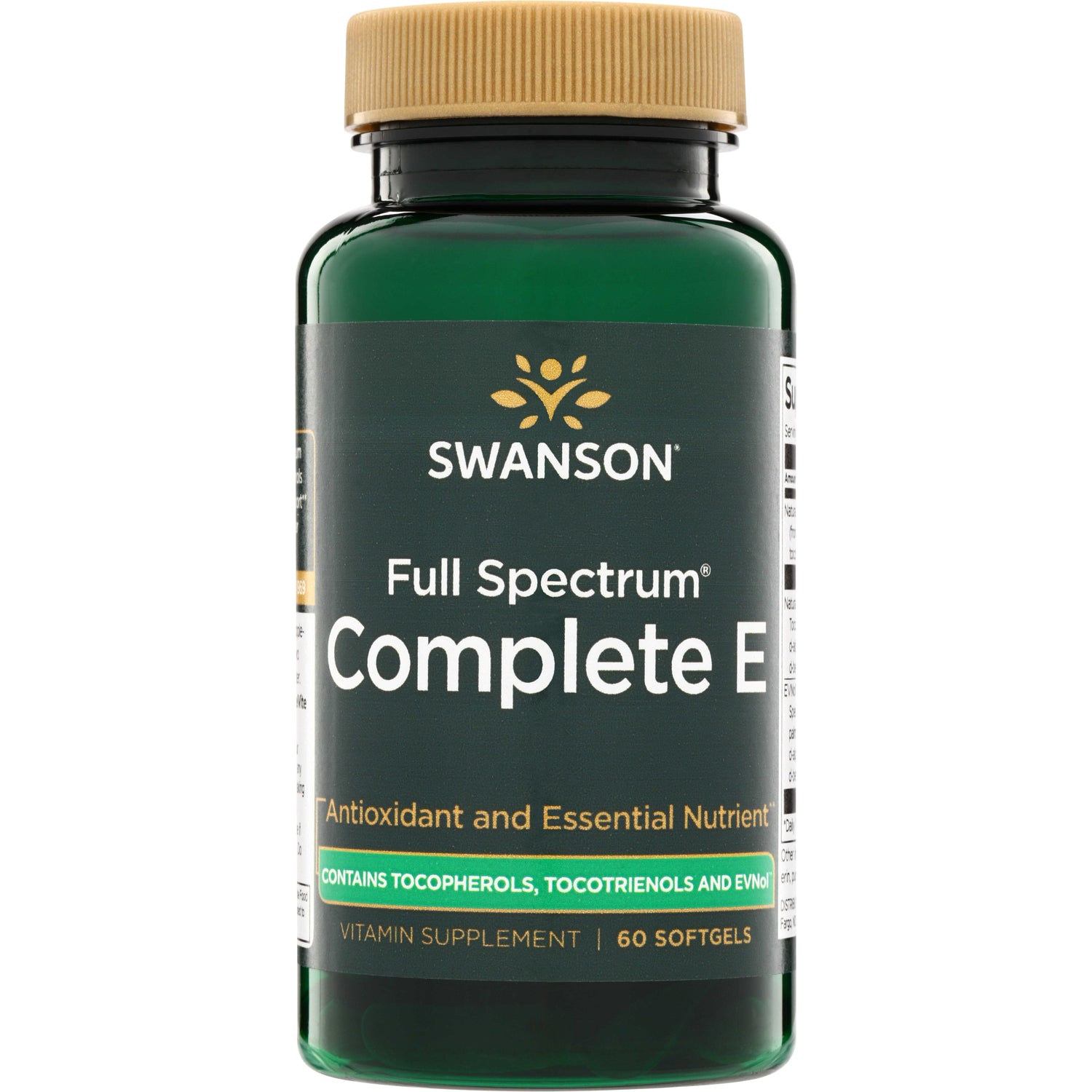 SWU156 | Swanson Full Spectrum Complete E vitamin supplement bottle, 60 softgels