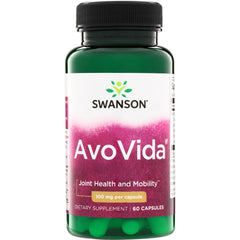 SWU194 | Swanson AvoVida supplement bottle, Joint Health and Mobility, 100 mg per capsule, 60 capsules